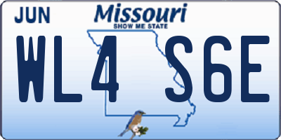 MO license plate WL4S6E