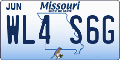 MO license plate WL4S6G