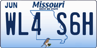MO license plate WL4S6H