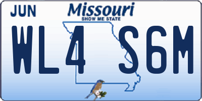 MO license plate WL4S6M