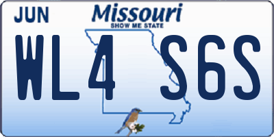 MO license plate WL4S6S