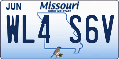 MO license plate WL4S6V