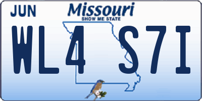 MO license plate WL4S7I