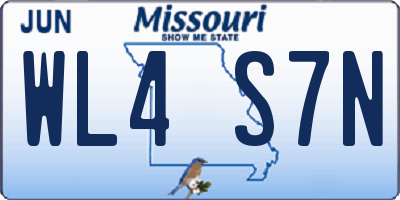 MO license plate WL4S7N