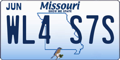 MO license plate WL4S7S
