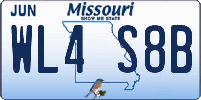 MO license plate WL4S8B