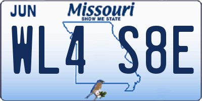 MO license plate WL4S8E