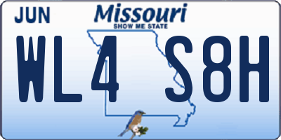 MO license plate WL4S8H