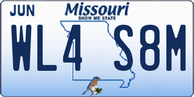MO license plate WL4S8M