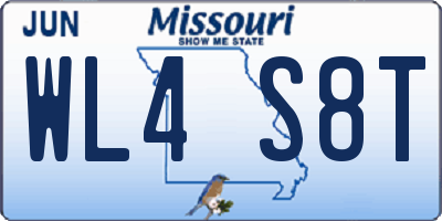 MO license plate WL4S8T