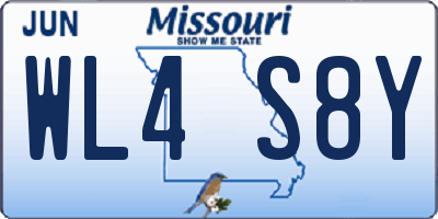 MO license plate WL4S8Y