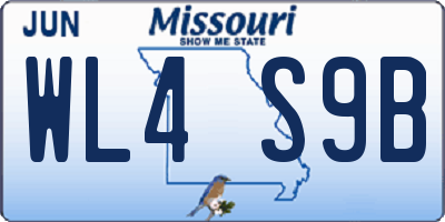 MO license plate WL4S9B