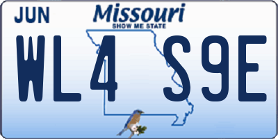 MO license plate WL4S9E
