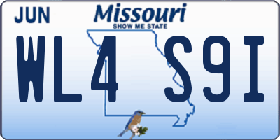 MO license plate WL4S9I