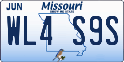 MO license plate WL4S9S