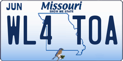 MO license plate WL4T0A