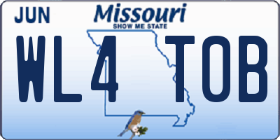 MO license plate WL4T0B