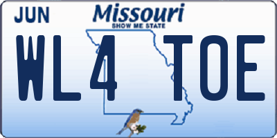 MO license plate WL4T0E