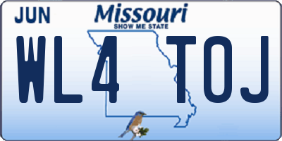 MO license plate WL4T0J