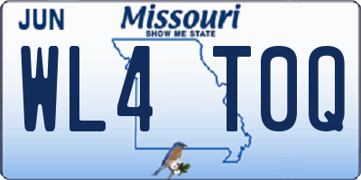 MO license plate WL4T0Q