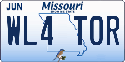 MO license plate WL4T0R