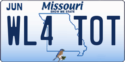 MO license plate WL4T0T