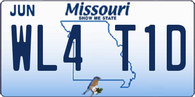 MO license plate WL4T1D