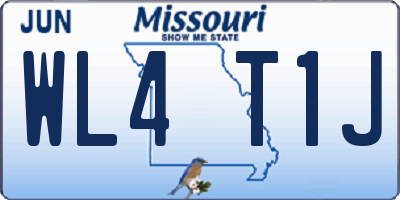 MO license plate WL4T1J