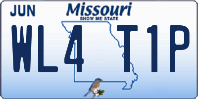 MO license plate WL4T1P