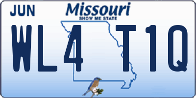 MO license plate WL4T1Q