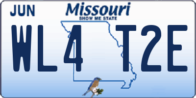 MO license plate WL4T2E