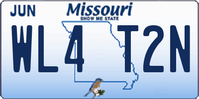 MO license plate WL4T2N