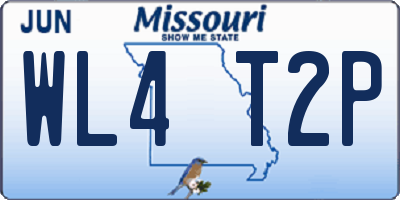 MO license plate WL4T2P