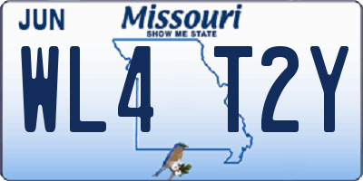 MO license plate WL4T2Y