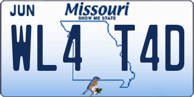 MO license plate WL4T4D
