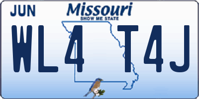 MO license plate WL4T4J