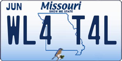 MO license plate WL4T4L