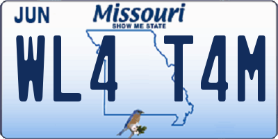 MO license plate WL4T4M