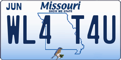 MO license plate WL4T4U