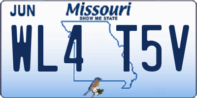 MO license plate WL4T5V