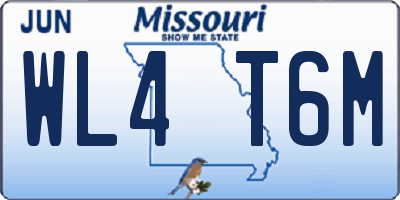 MO license plate WL4T6M