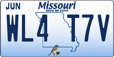 MO license plate WL4T7V