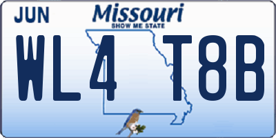 MO license plate WL4T8B