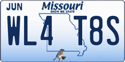 MO license plate WL4T8S