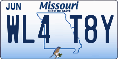MO license plate WL4T8Y