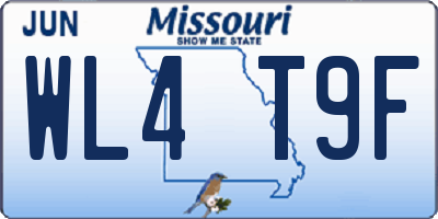 MO license plate WL4T9F