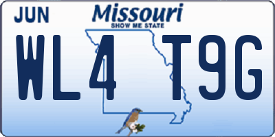 MO license plate WL4T9G