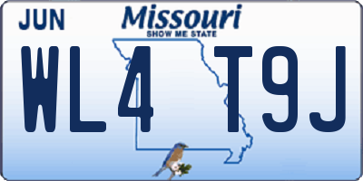MO license plate WL4T9J