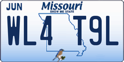 MO license plate WL4T9L