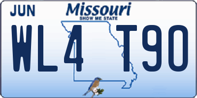 MO license plate WL4T9O